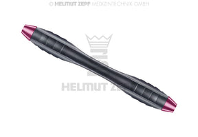Helmut Zepf Z-Shape ergonomic dental curette scaler handle with Nanopal Coating, violet tips, M4 x 0.5mm, 100mm length