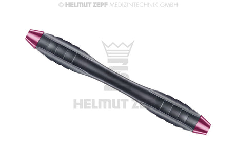 Helmut Zepf Z-Shape ergonomic dental curette scaler handle with Nanopal Coating, violet tips, M4 x 0.5mm, 100mm length