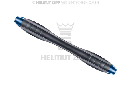 Helmut Zepf Z-Shape ergonomic dental curette handle cobalt blue Nanopal coating double-ended M4x0.5mm convex scale design