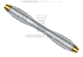 Helmut Zepf Z-Shape ergonomic double ended dental handle yellow M4x0.5mm for curettes scalers 100mm