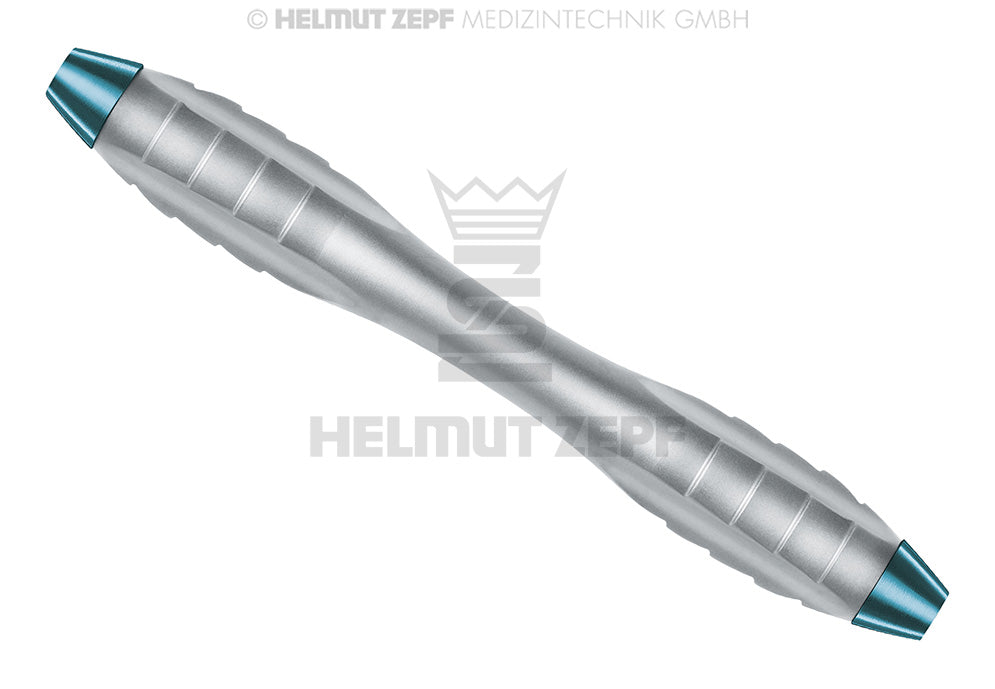 Z-Shape Relax turquoise ergonomic dental handle interchangeable curettes scalers, double-ended M4x0.5mm, 100mm by Helmut Zepf