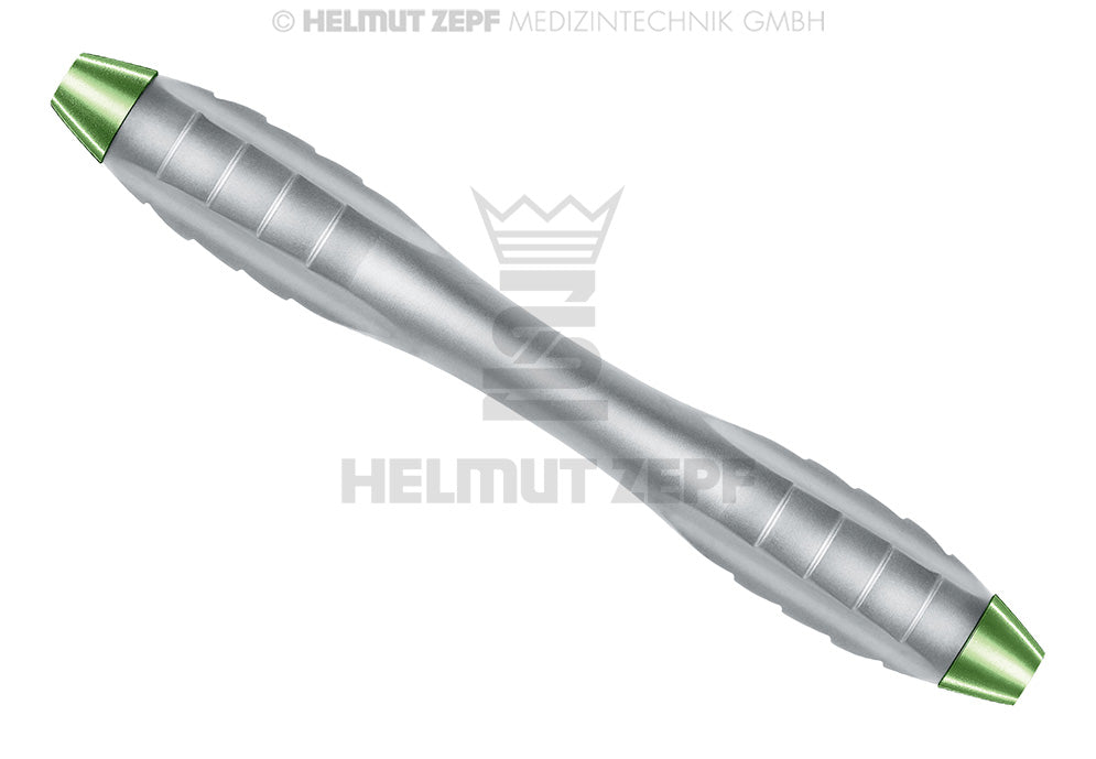 Helmut Zepf Z-Shape relax double ended handle M4x0.5mm yellow-green 100mm for curettes & scalers
