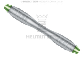 Helmut Zepf Z-Shape relax double ended handle M4x0.5mm yellow-green 100mm for curettes & scalers
