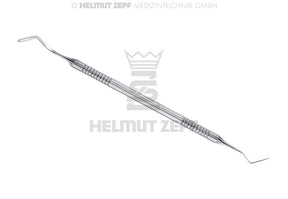 Heidemann spatula dental instrument #0 Flexible 2mm by Helmut Zepf, double-ended stainless steel composite tool No. 26.260.00