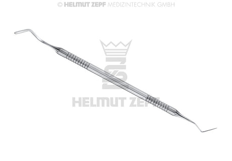 Heidemann spatula dental instrument #0 Flexible 2mm by Helmut Zepf, double-ended stainless steel composite tool No. 26.260.00