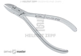 Orthodontic Pin and Ligature Cutter 11.5cm Carbide Inserts 0.4mm Helmut Zepf No.33.760.03 for Soft Wire