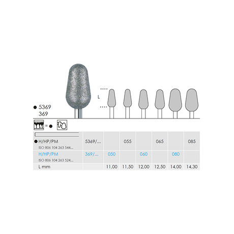 Busch 5369 065 HP DIAMOND SUPER-COARSE - (Pack of 1) Bur Made in Germany