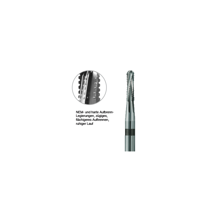 Busch 36R 010 FG CROWN CUTTER CARBIDE - (Pack of 6) Bur Made in Germany