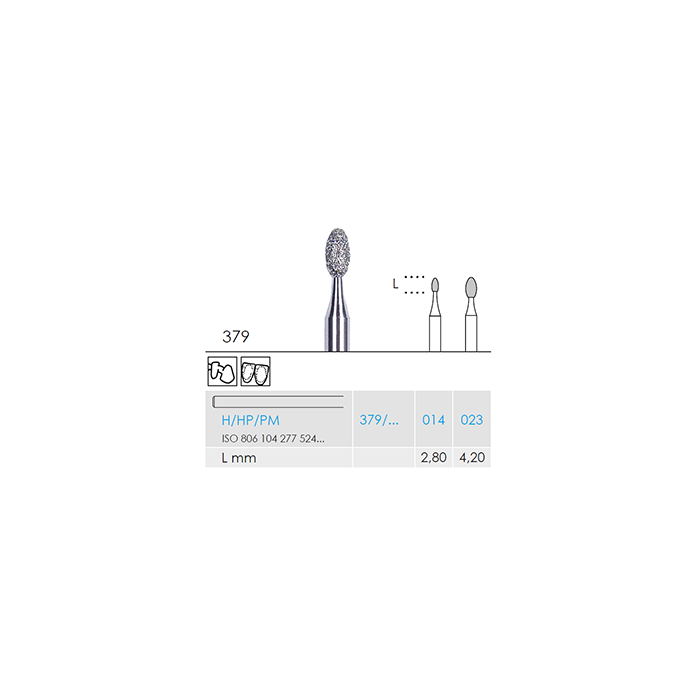 Busch 379 023 HP DIAMOND - (Pack of 2) Bur Made in Germany
