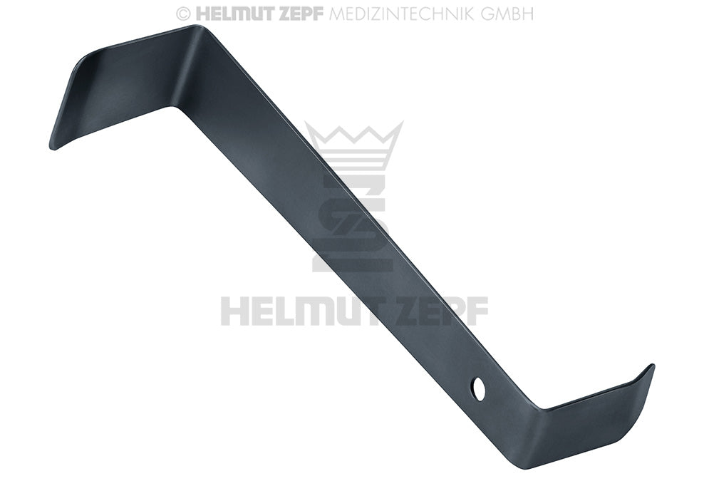 Minnesota Cheek Retractor Double Ended 24mm/15mm 134mm Short Lightweight Universal Onyx Coating by Helmut Zepf No.38.464.00OX