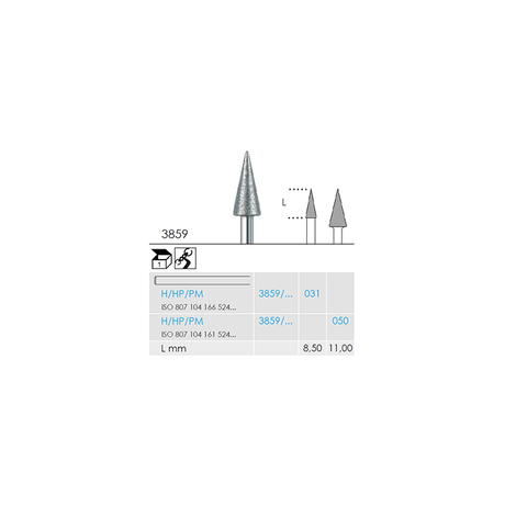 Busch 3859 031 HP LONGLIFE SINTERED DIA - (Pack of 1) Bur Made in Germany
