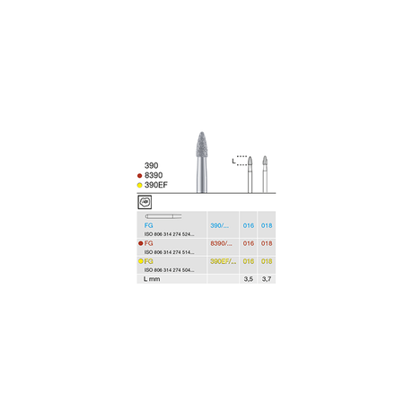 Busch 8390 018 FG DIAMOND FINE - (Pack of 2) Bur Made in Germany