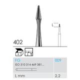 Busch ROTO-PRO Orthodontic Burs 402 009 FG for adhesive removal, 2.2mm, Pack of 6 - ISO 310 314 469 381