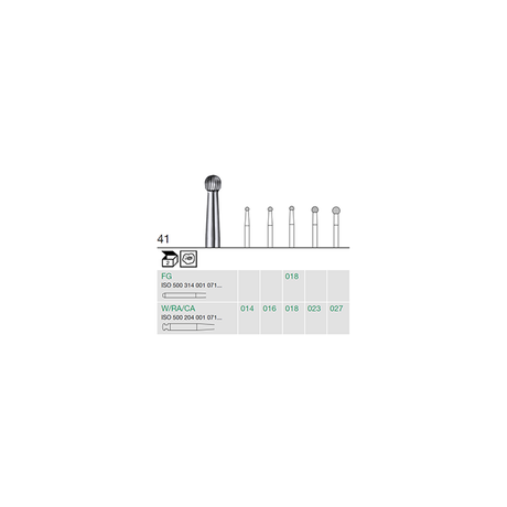 Busch 41 018 RA FIN ROUND CARBIDE - (Pack of 2) Bur Made in Germany