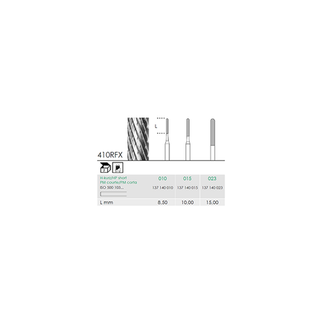 Busch 410RFX 023 HP-SH PARALLEL CUTT CA - (Pack of 2) Bur Made in Germany