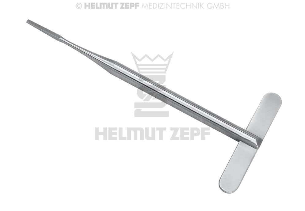 Helmut Zepf Bone Chisel Modified Vienna Straight 2mm Flat Handle 130mm Rotary Chisel No.41.540.02WM for Dental Use