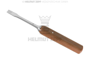 Osteotome Mini-Lexer 8mm 18cm with mm-Graduation wooden handle surgical chisel Helmut Zepf No.41.550.08