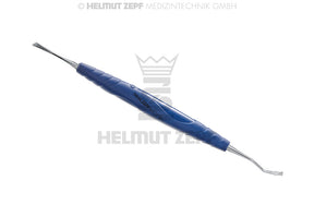 Helmut Zepf glickman dental knife 4mm Back Action 90° Combination Instrument Cobalt-Blue bIONIK Handle No. 41.853.11
