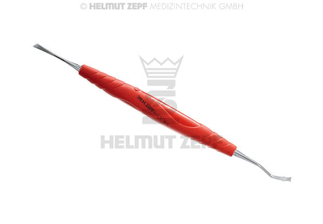 Helmut Zepf glickman dental knife 4mm Back Action 90° Combination Instrument with Lightred-Magenta bIONIK Handle No. 41.853.21