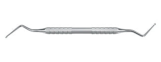 Lucas Curette with Serration - Double-Ended, 5.0 mm, 17.5 cm | Helmut Zepf No. 41.855.04S