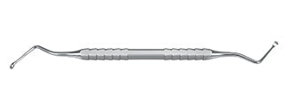 Lucas Curette with Serration - Double-Ended, 3.0 mm | Helmut Zepf No. 41.855.02S