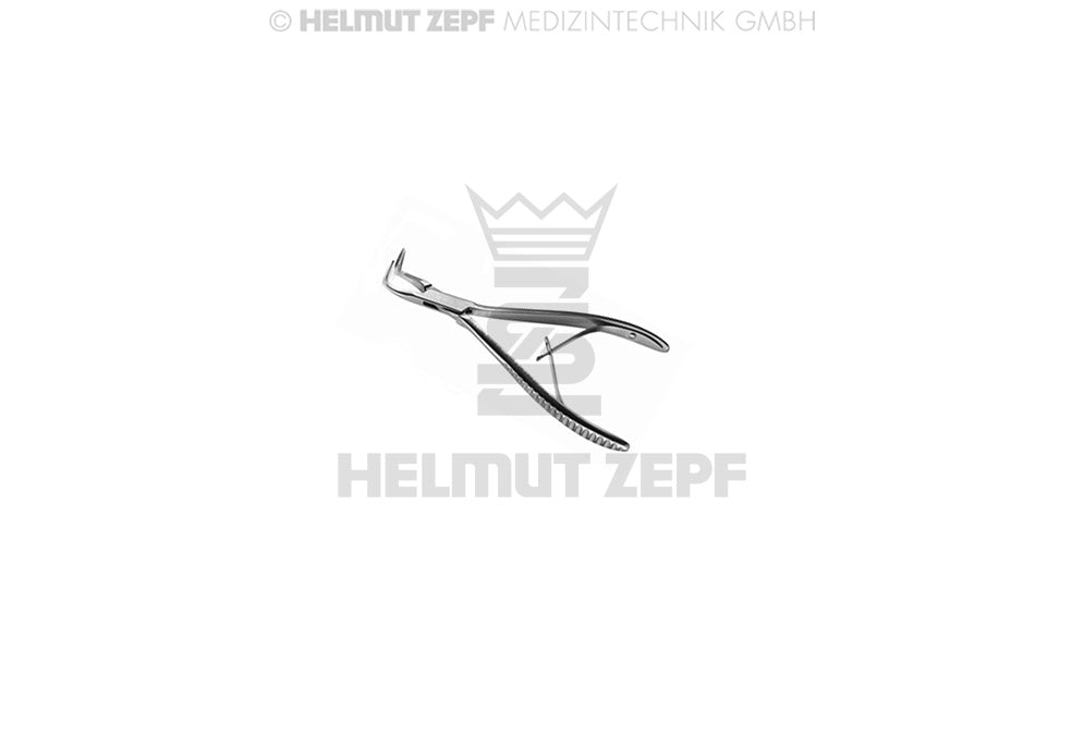 Friedman Micro-Bone rongeur forceps 14.5cm 90° Curved Helmut Zepf No.42.316.15 surgical dental instrument