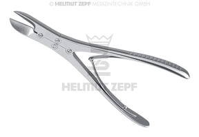 Ruskin-Liston rongeur forceps double action curved 18.5cm bone cutting by Helmut Zepf No.42.621.18