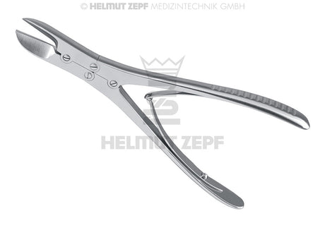 Ruskin-Liston rongeur forceps double action curved 18.5cm bone cutting by Helmut Zepf No.42.621.18
