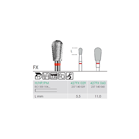 Busch 427FX 060 HP CUTTER FX-CUT CARB - (Pack of 1) Bur Made in Germany