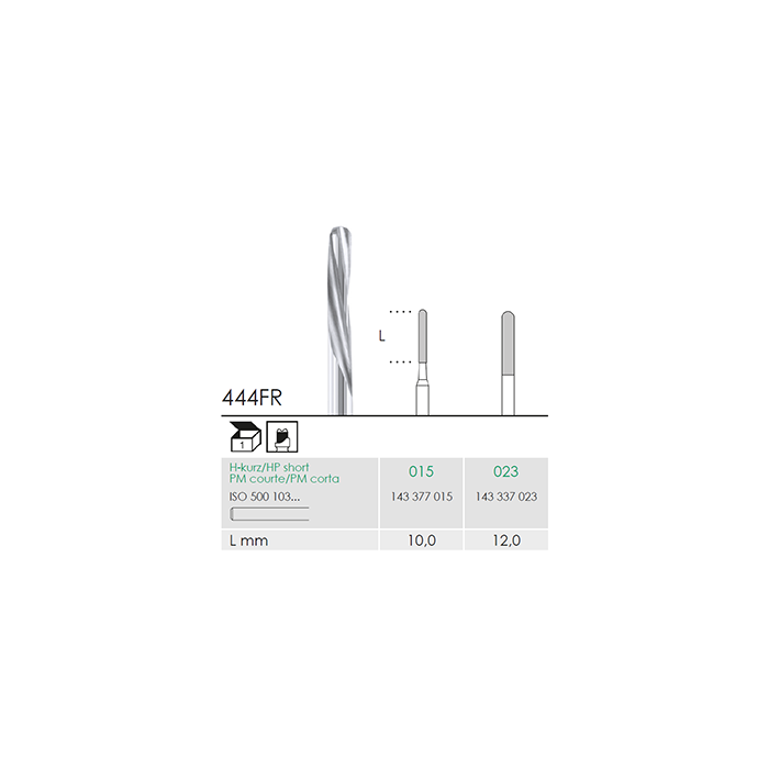 Busch 444FR 015 HP-SH WAX CUTTER PAR/R - (Pack of 1) Bur Made in Germany