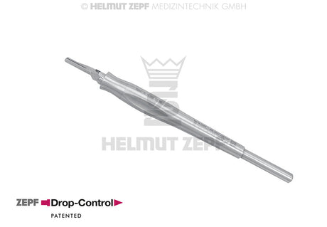 ZEPF 46.007.08 Drop-Control Scalpel Blade Holder, Ø 12mm Handle with One-Hand Ejection Function, Patented
