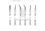 Dental Scalpel Blades #15C for Handle No.3, Sterile, 100 Pcs - Helmut Zepf 46.014.15C