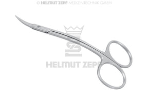La Grange Scissors Compound Curved 11.5cm Serrated Edge by Helmut Zepf for Surgical Tissue and Dental Gum Procedures