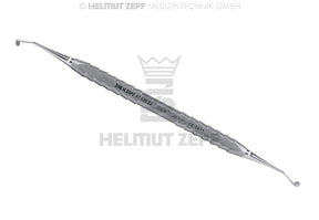 Helmut Zepf 47.520.22 bone ring knife adenoid curette 3 mm 30 degree angled double-ended