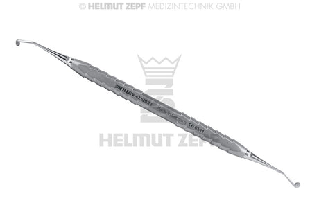 Helmut Zepf 47.520.22 bone ring knife adenoid curette 3 mm 30 degree angled double-ended