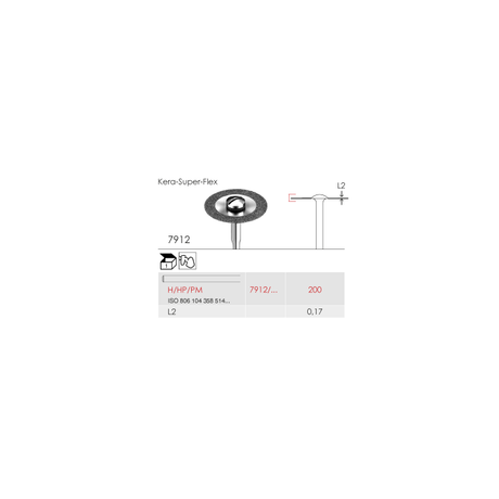 Busch 7912 200 HP KERA-SUPER-FLEX DIA - (Pack of 1) Bur Made in Germany