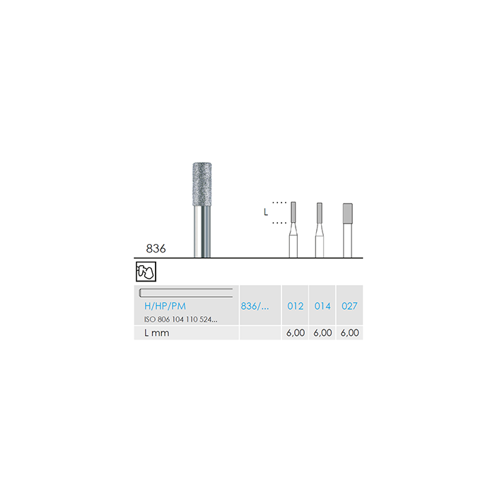 Busch 836 027 HP DIAMOND - (Pack of 2) Bur Made in Germany