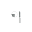 836KR 012 FG diamond cylinder dental bur medium grit for cavity and crown preparation, rounded edge, pack of 6