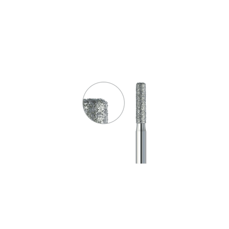 836KR 016 FG diamond cylinder dental bur medium grit for cavity and crown preparation, rounded edge, ISO 806 314 157 524 016