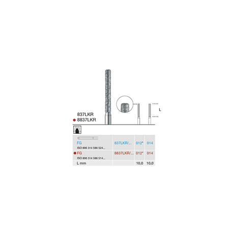 Busch 8837LKR 012 FG DIAMOND FINE - (Pack of 2) Bur Made in Germany