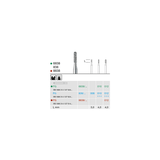 838 012 FG diamond cylinder round dental bur medium grit for cavity and crown preparation, ISO 806 314 137 524 012, Pack of 6