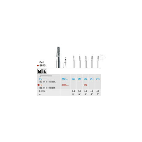 Busch 845 010 FG DIAMOND - (Pack of 6) Bur Made in Germany