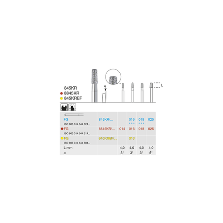 Busch 8845KR 016 FG DIAMOND FINE - (Pack of 2) Bur Made in Germany