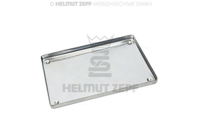 Sterilization Tray Norm Cover 1/1 Non-Perforated Stainless Steel 28x18x2.5cm by Helmut Zepf