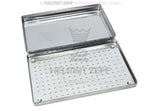 Sterilization Tray Norm 1/1 Non-Perforated Stainless Steel Cover 28x18x2.5cm by Helmut Zepf