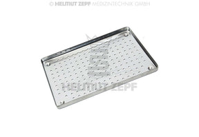 Sterilization Tray Norm Bottom 1/1 Perforated Stainless Steel 284x183x17mm by Helmut Zepf Medizintechnik