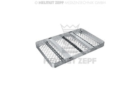 Dental Cassettes Tray Washbasket 1/1 with 3 Silicone Strips & 2 Instrument Holders 275x178x24mm