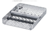 Dental Cassettes Half Tray Washbasket with 2 Instrument Supports & Retainer 178x140x24mm by Helmut Zepf