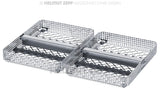 Dental Cassettes 1/2 Tray Washbasket with 2 Instrument Supports & Retainer 178x140x24mm - 85.181.00