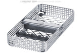 Dental Cassettes 1/3 Washbasket Tray for 5 Instruments with 2 Supports & Retainer 178x90x24mm